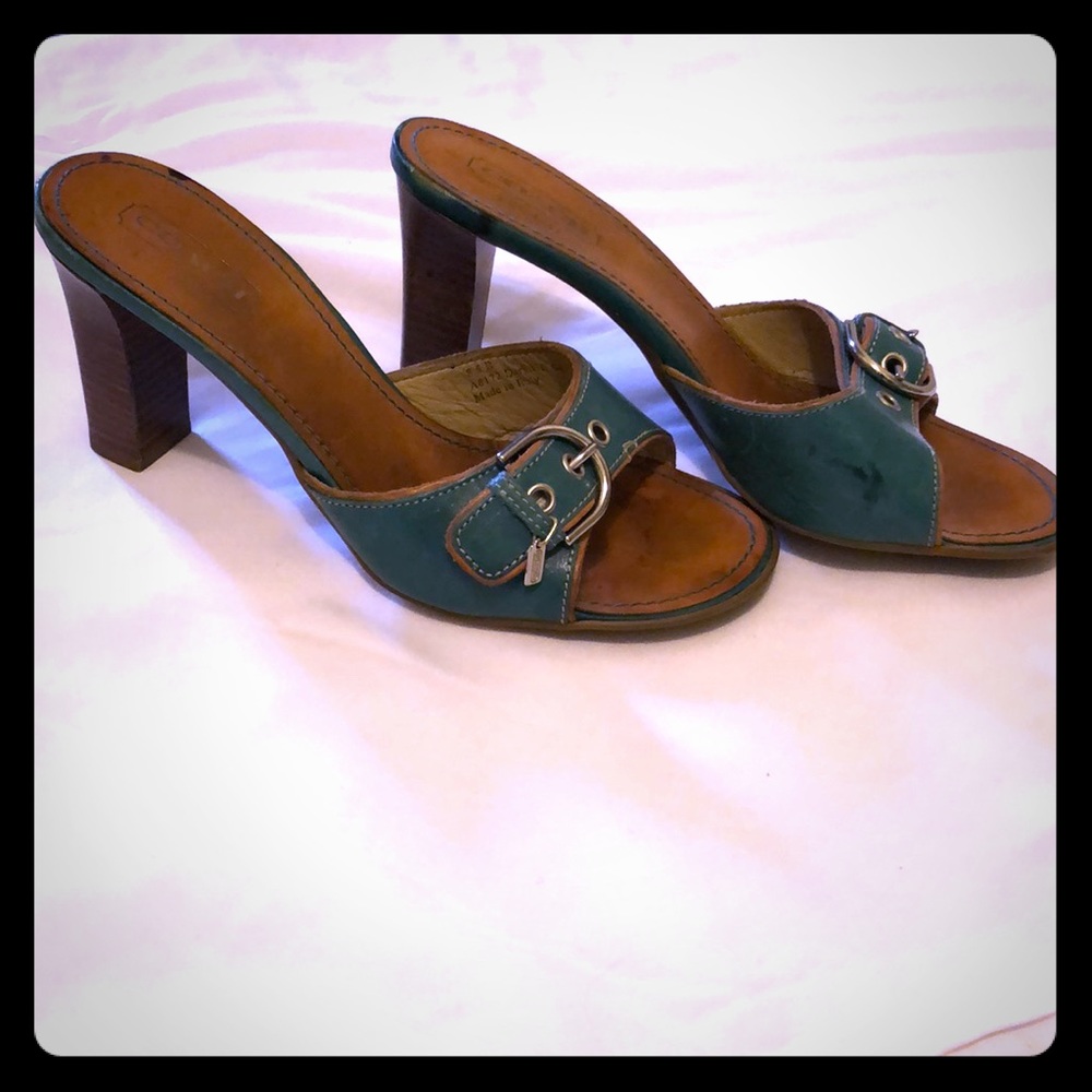 Coach used sandals with cute buckle detail